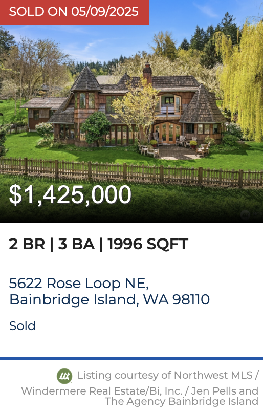 Rose Loop Sold by Jen Pells Windermere Bainbridge